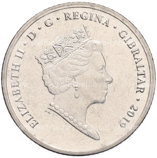 Монета 10 пенсов 2019 года Гибралтар Островные игры