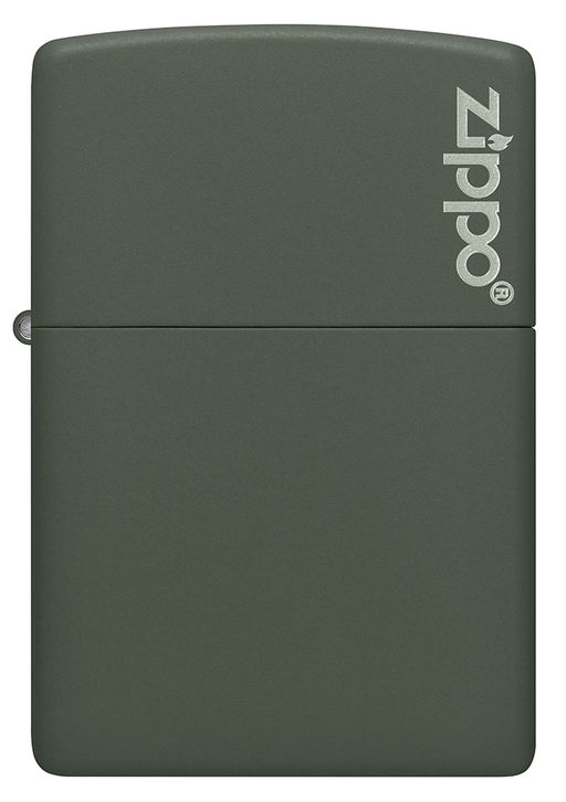 Зажигалка ZIPPO Логотип с зеленым матовым покрытием | Logo Green Matte 221ZL  фото 2