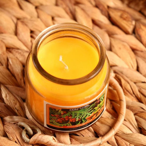 Свеча в банке «Сандал и кедр», 100 г, 6×9×9 см