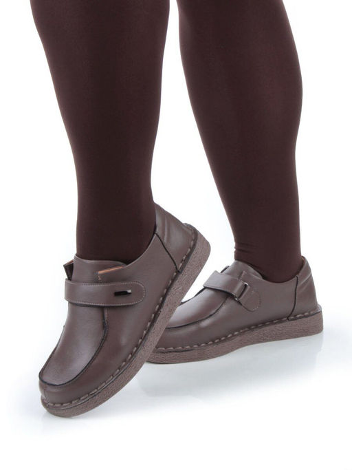 01-D7581-6 BROWN Ботинки демисезонные женские (натуральная кожа) - Фабричный китай фото 2