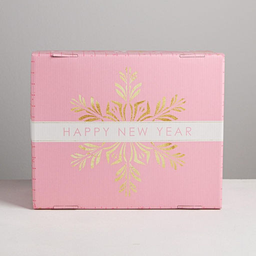 Коробка подарочная новогодняя складная «Теплоты», 31×25.5×16 см, Новый год