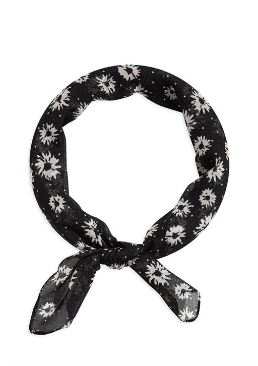 Renkli Bask?l? Bandana - Mavi фото 6