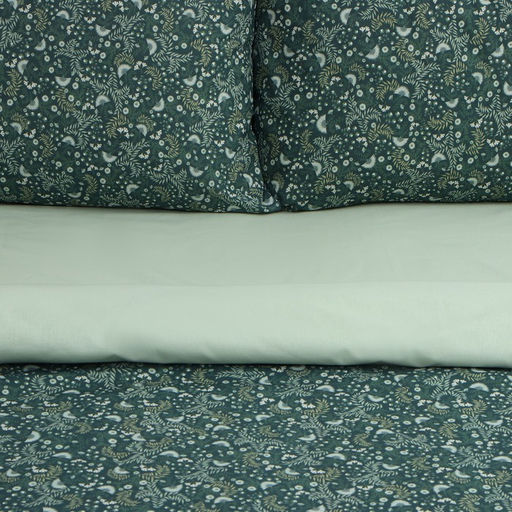 Постельное бельё Этель 2 сп Small leaves, 175х215 см, 200х220 см, 50х70 см -2 шт, поплин  фото 2