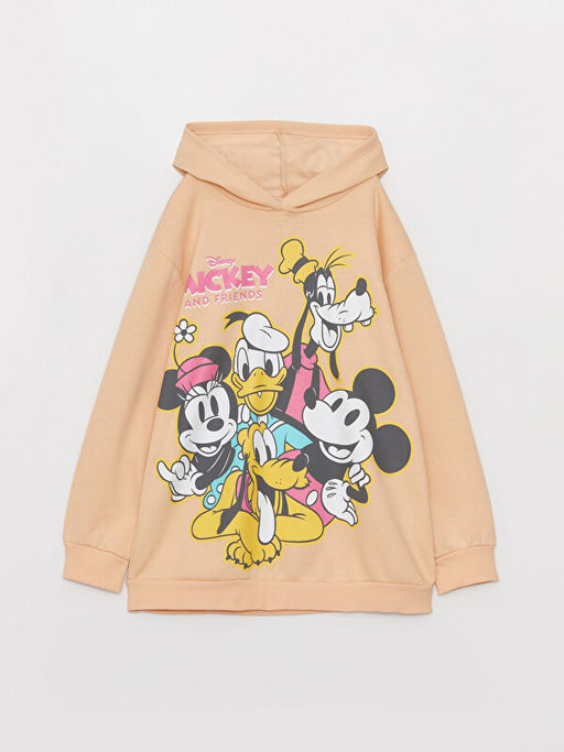 Minnie Mouse Bask?l? Uzun Kollu K?z ?ocuk Hoodie