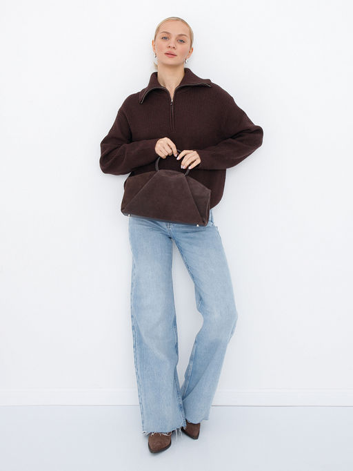 Сумка женская кожаная 1126MF coffee Polina&Eiterou в Новосибирске