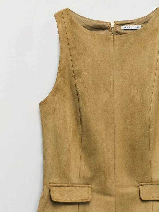 Приталенный жилет из искусственной замши ZR2604022503-63 / Zarina  фото 7