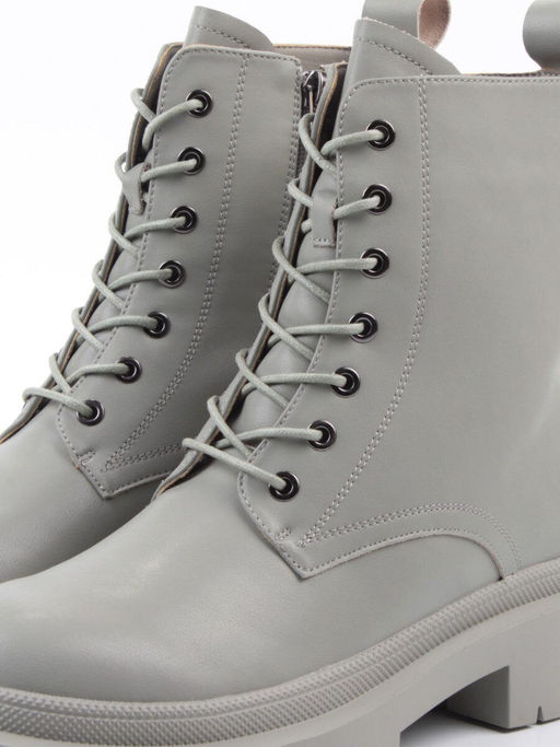 04-PAS70-3Z GRAY/GREEN Ботинки зимние женские (натуральная кожа, 100% шерсть)