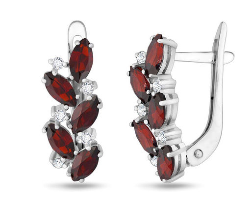 Серьги, гранат, СПН4331