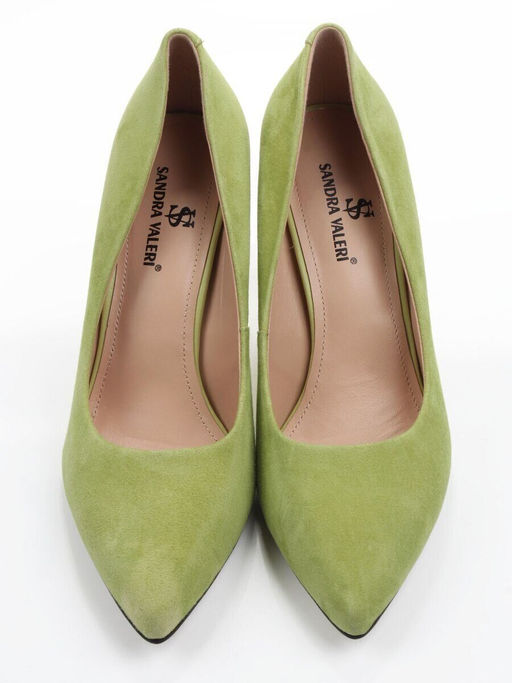 06-S3-7041 LT.GREEN Туфли женские (натуральная замша)