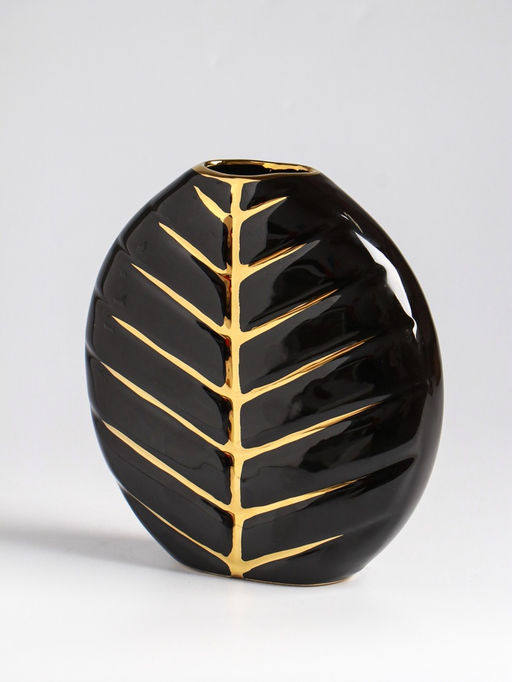 Ваза «Новайо», 18×17 см, керамика, чёрная