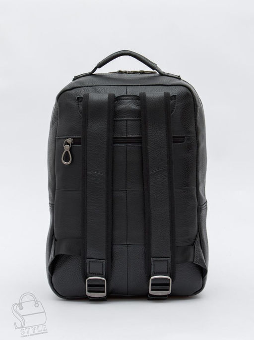 Рюкзак мужской кожаный 3921Z black Zinimsk