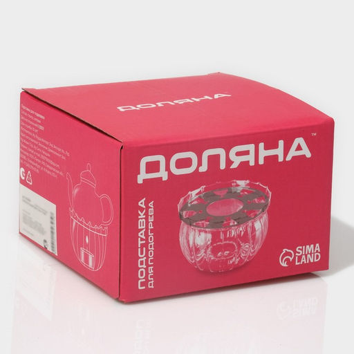 Подставка-подогрев под чайник Доляна Диана, 13?9 см, стекло  фото 5