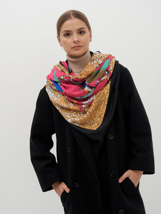 яркий двусторонний палантин из тонкой шерсти - Tantino фото 7