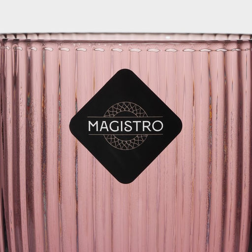 Кувшин для воды Magistro «Грани», 1 л, 13×18.5 см, стекло, розовый