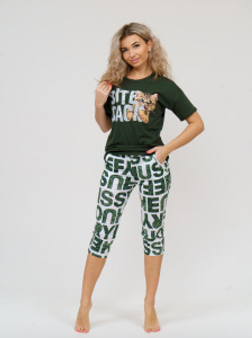 783 Пижама "Буквы/хаки"