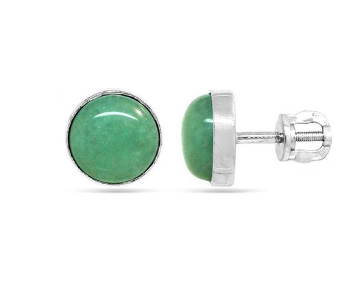 Серьги, жадеит, Ю-25145р