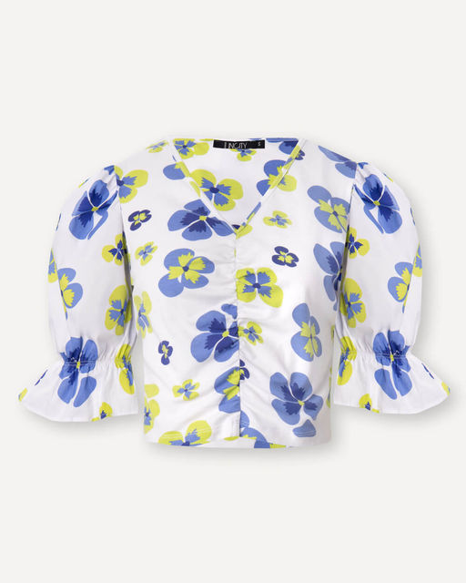 Укороченная блузка с цветочным принтом - Incity фото 2