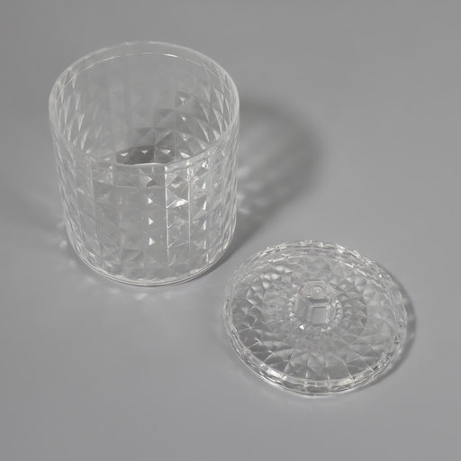 Органайзер для хранения, 1 секция, с крышкой, d=10×12.5 см, прозрачный