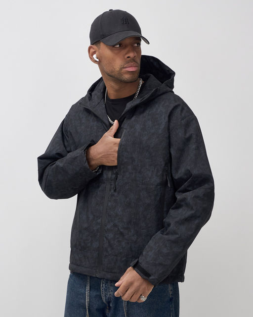 Куртка спортивная мужская весна осень черного цвета 25470Ch - Mtforce фото 6