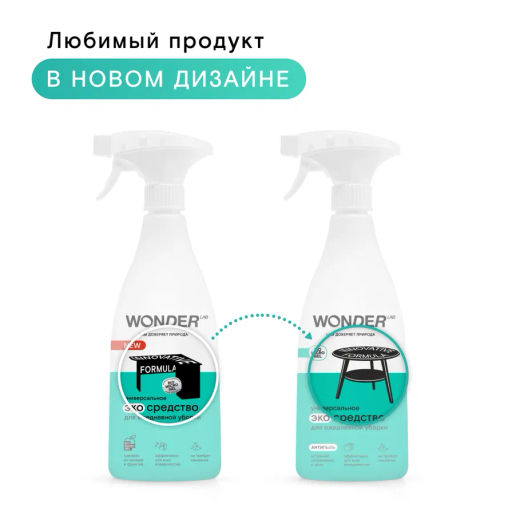Чистящее экосредство для ежедневной уборки WONDER lab, 550мл
