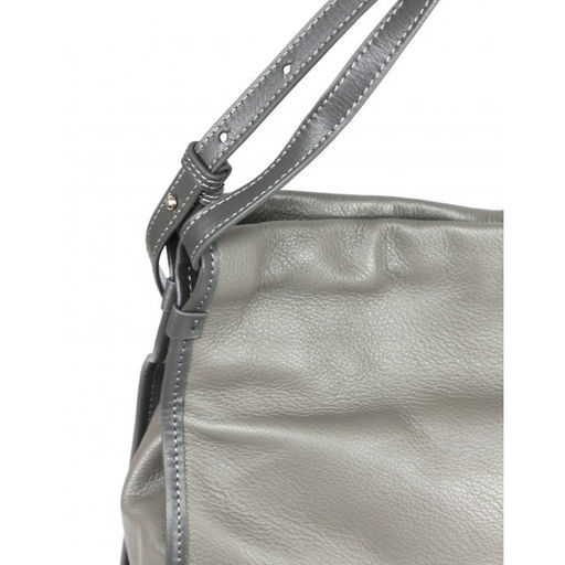 Сумка женская натуральная кожа XYN-3616, 1отд+еврокарман, регул/ручки, серый 264899 - Adelia фото 4