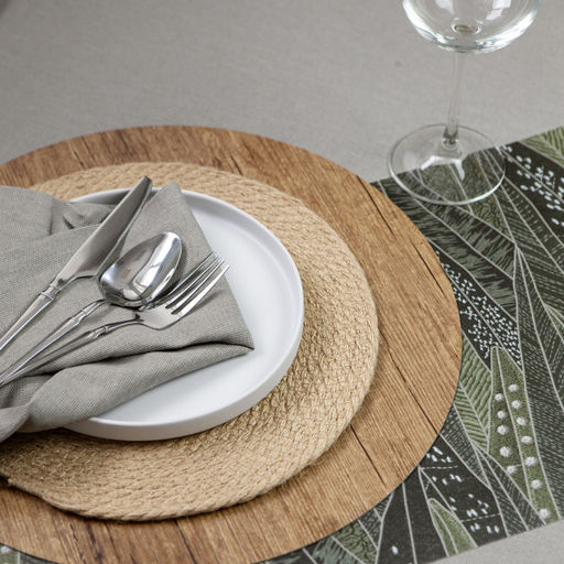 VAL OR10-PM-38S2 Плейсмат, ПВХ, D38 см, набор 2 шт., дерево, ORIGINAL, шт