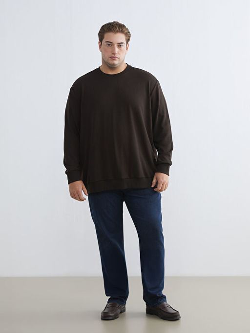 Bisiklet Yaka Erkek Sweatshirt