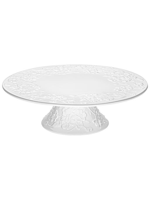 Блюдо для торта на ножке 25,5*25,5*8 см Цветущая сакура, фарфор - Elan gallery фото 4