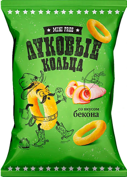 Луковые кольца Mini Free со вкусом бекона набор 5 шт 45 г  фото 2