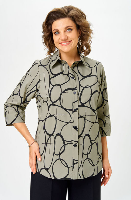 Блуза БелЭльСтиль 877 олива