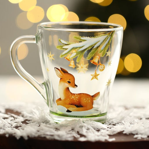 Кружки новогодние стеклянные Тепла и уюта!, 2 шт. по 300 мл - Дорого внимание фото 4