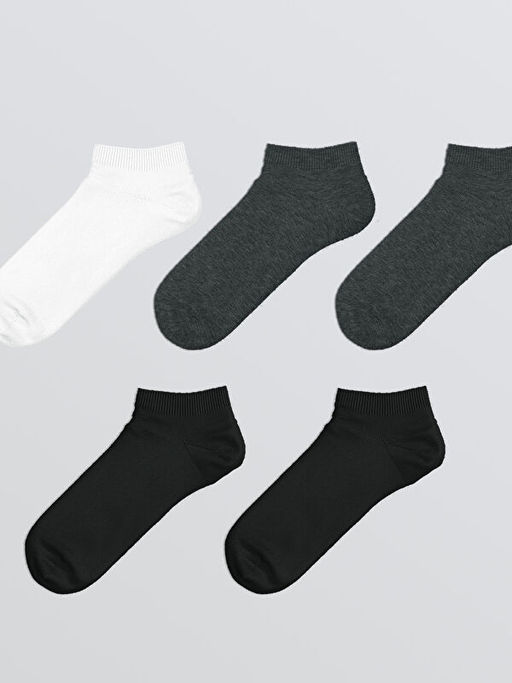 D?z Erkek Patik ?orap 5li