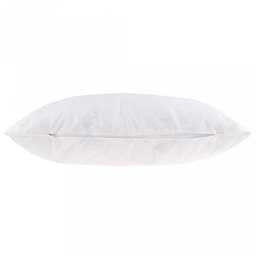Подушка для сна 50х70см "Перышко" 2-х камерная, наполнитель исскуственный лебяжий пух высшего сорта, чехол съемный, на молнии (тик смесовый, состав 30% хлопок/70% п/э), внутренний чехол нетканное полотно (п/э100%), вес 950гр, упаковка п/э пресс, "Дом