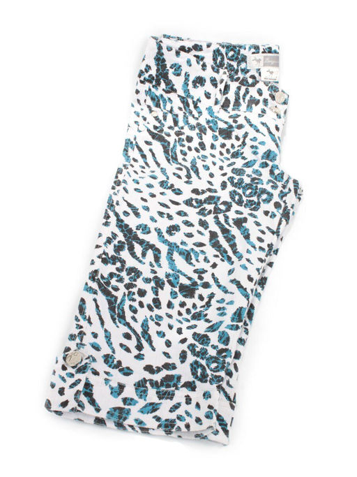 1108 WHITE/BLUE Шорты женские