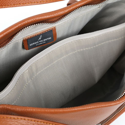 Женская кожаная сумка Sergio Valentini SV-7918 Браун  фото 4