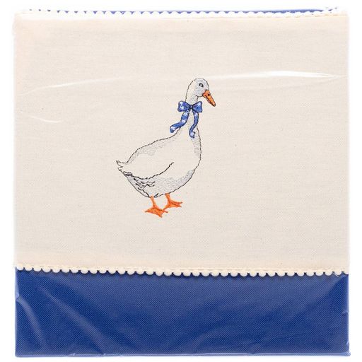 ФАРТУК ГУСИ ,СИНИЙ, ВЫШИВКА, КРУЖЕВО 100 - Lefard фото 2