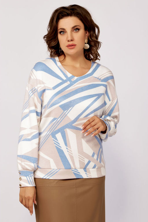 Блуза Swallow 803.2 черный+серебряный узор фото 114