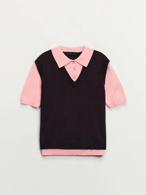 Двухслойный джемпер с вискозой в составе / Zarina