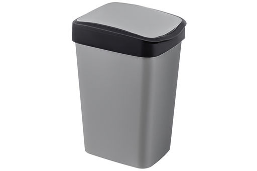Ведро для мусора с подвижной крышкой 20 л 30*23,5*43 см Тандем сер.металлик/черный (842058) - Elan gallery фото 7