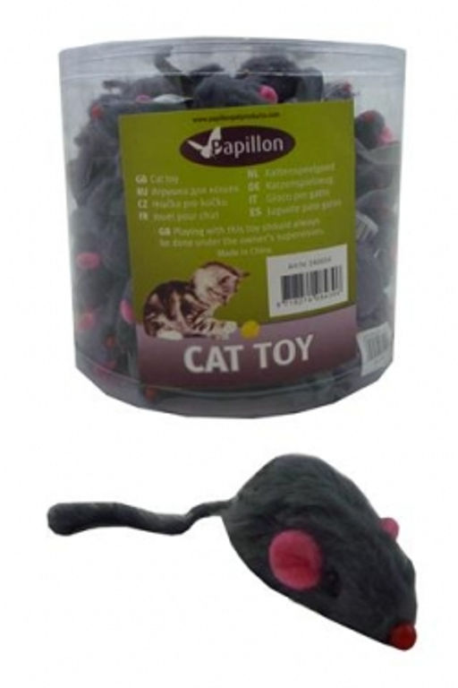 Игрушка "Веселый мышонок" с погремушкой, иск.мех (Furmouse grey with rattle) 240005 240005