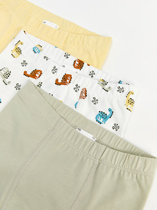 Beli Lastikli Bask?l? Erkek Bebek Boxer 3l? - Waikiki фото 3