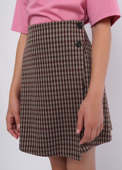 Юбка дев. т.беж/т.корич 725969/42ввэ - Clever wear фото 3