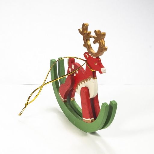 Елочные игрушки - Олень на качалке 3020 - Idh фото 5