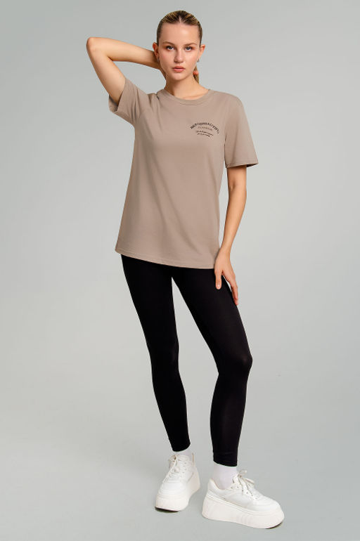 Арт. 21624 Костюм с лосинами 42-50 (5 шт) Цвет:верх- пудра, низ- черный