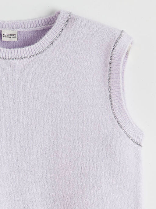 Simli Detayl? Triko K?z ?ocuk S?veter