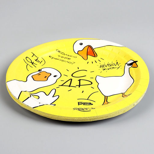 Тарелка одноразовая бумажная «Гусь», набор 6 шт.