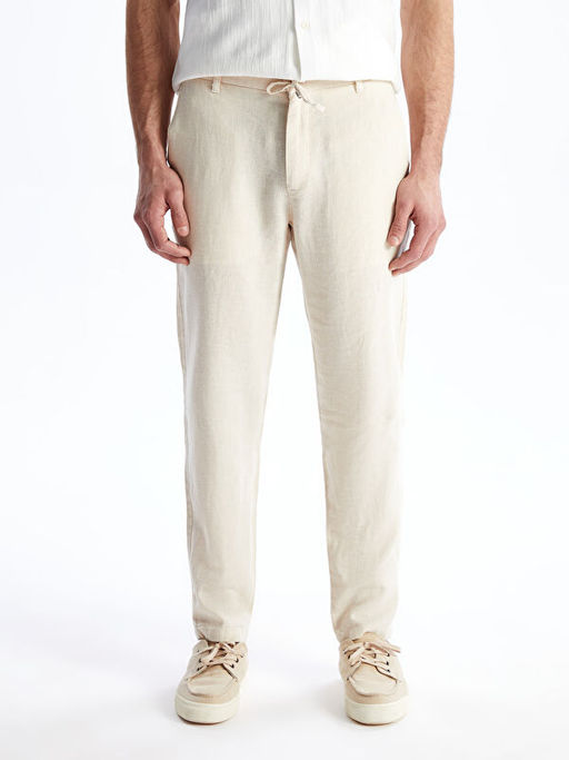 Брюки мужские Slim Fit с льном