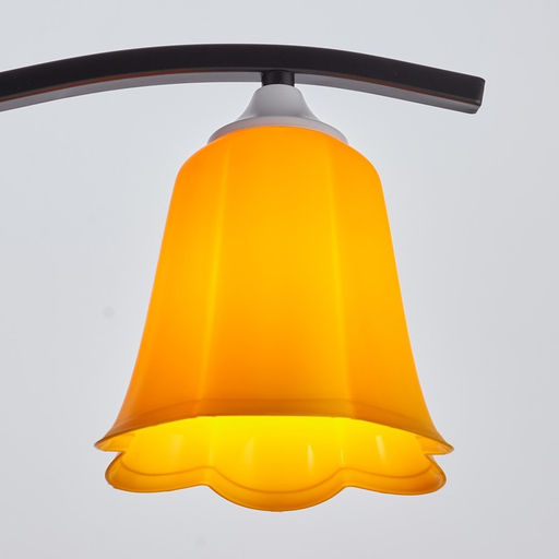 Цена за 2 шт. Плафон универсальный "Цветок"  Е14/Е27 желтый 14х14х13см