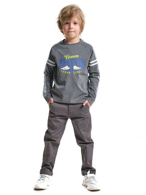 Лонгслив с принтом UD 4125 графит - Mini maxi фото 3