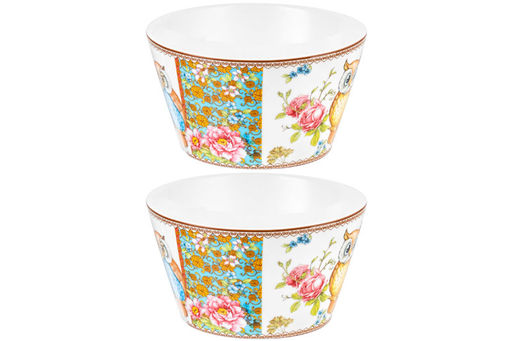 Набор 2 салатников 600 мл 13*13*7,5 см Совушки NEW BONE CHINA - Elan gallery фото 5